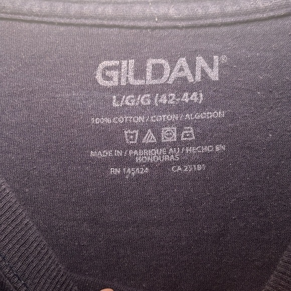 Gildan navy blue T-shirt, size large - Picture 3 of 4